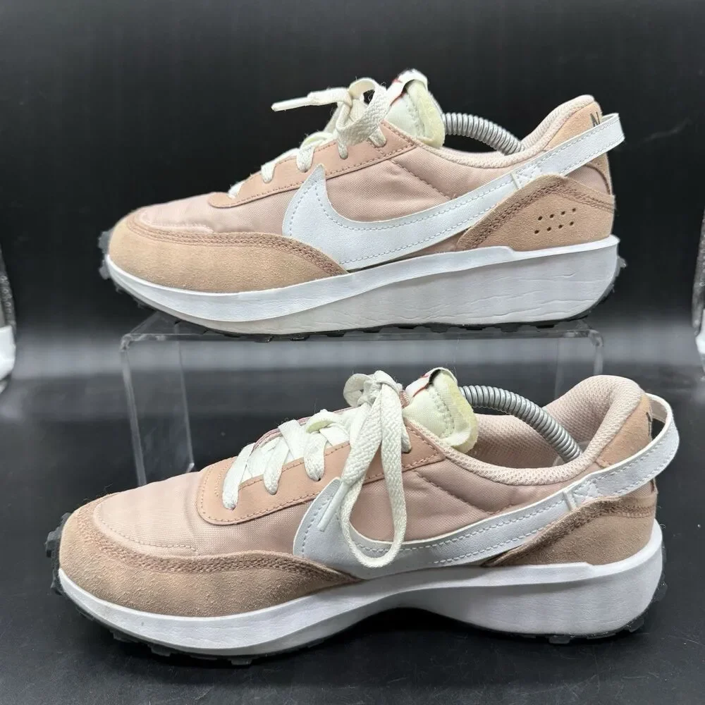 Nike Women's Pale Pink and White Athletic Sneakers